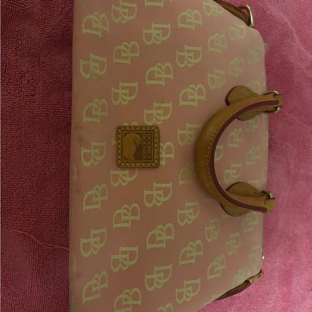 Dooney & Bourke Pink and Cream Satchel